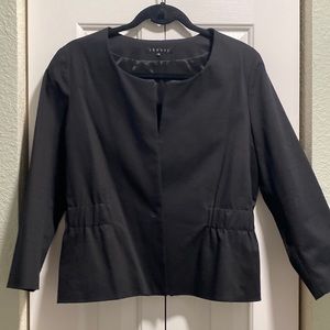 Theory cropped fitted collarless Jacket